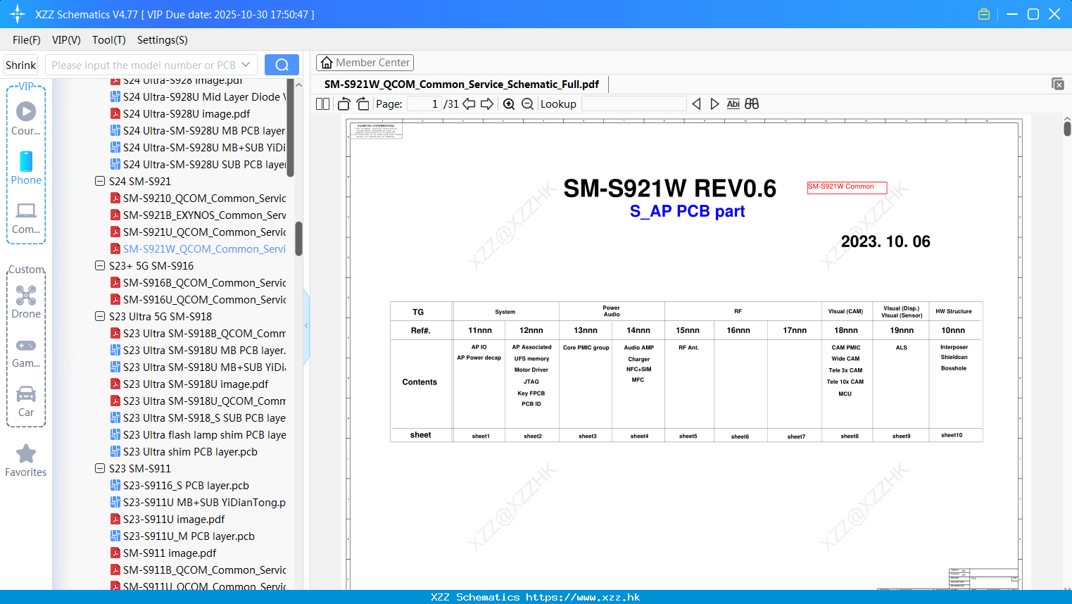 Samsung SM-S921W_QCOM_Common_Service_Schematic_Full